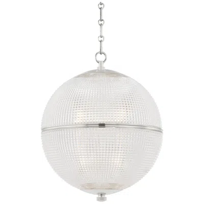 Hudson Valley Sphere No. 3 18 1/4" Wide Polished Nickel Pendant Light