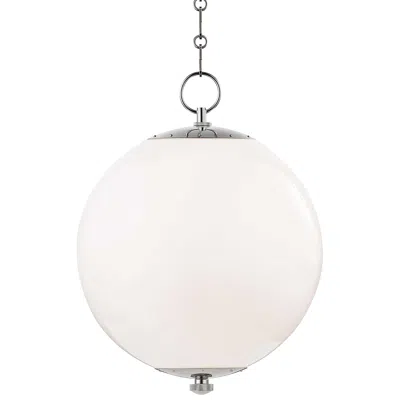 Hudson Valley Sphere No.1 16" Wide Polished Nickel Pendant Light