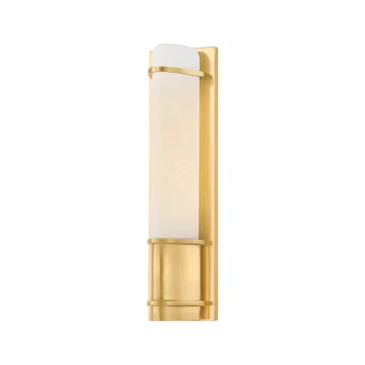 Hudson Valley Tottenville Wall Sconce 4.25 Inch In Aged Brass