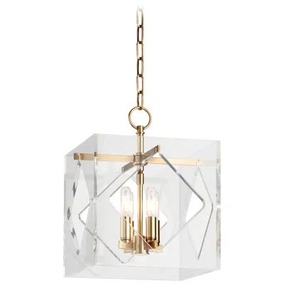Hudson Valley Travis 12" Wide Aged Brass 4 Light Pendant