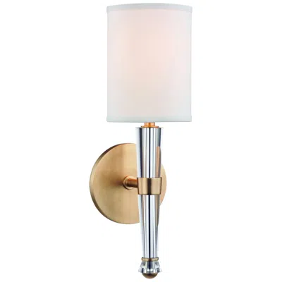 Hudson Valley Volta 15 1/4" High Aged Brass Wall Sconce