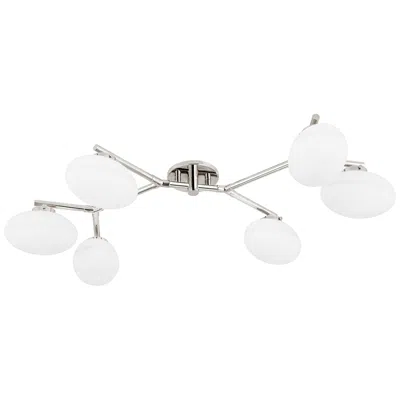 Hudson Valley Wagner 41" Polished Nickel 6-light Modern Ceiling Light