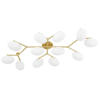 Hudson Valley Wagner 59 1/2" Wide Aged Brass 12-light Led Ceiling Light