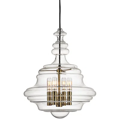 Hudson Valley Washington 15 1/2" Wide Clear Glass Schoolhouse Pendant Light