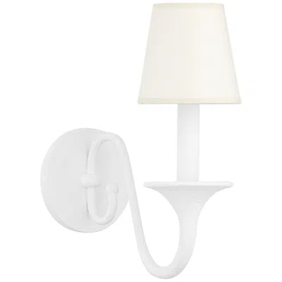 Hudson Valley Windsor 12 1/4" High White Plaster Wall Sconce