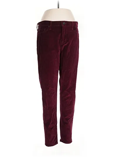 Pre-owned Hudson Velour Pants In Burgundy