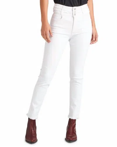 Hudson Vintage Holly High Rise Crop Skinny Jeans In White
