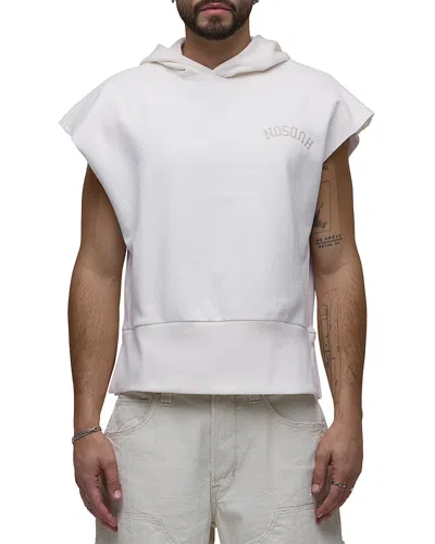 Hudson Viper Sleeveless Logo Hoodie In White