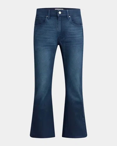 Hudson Walker Flare Cotton Blend 33 Jeans In Coated Navy In Blue