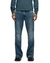 Hudson Jeans Walker Track Distressed Flared Jeans In Blue