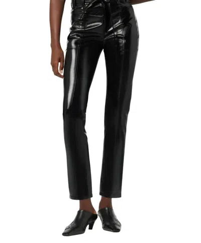 Hudson Waltz Liquid Leather Pants In Black