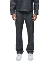 Hudson Wes Classic Straight Jeans In Coated Gunmetal In Black