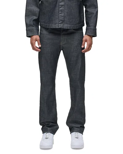 HUDSON WES CLASSIC STRAIGHT JEANS IN COATED GUNMETAL
