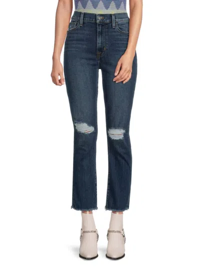 Hudson Women's Blair High Rise Distressed Jeans In Allure