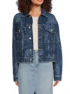 Hudson Women's Brea Paisley Print Denim Trucker Jacket