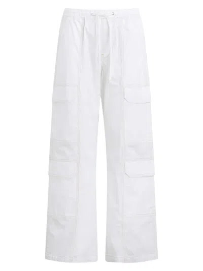 Hudson Women's Cotton Wide-leg Cargo Pants In White
