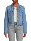 Hudson Women's Cropped Denim Jacket In Blue