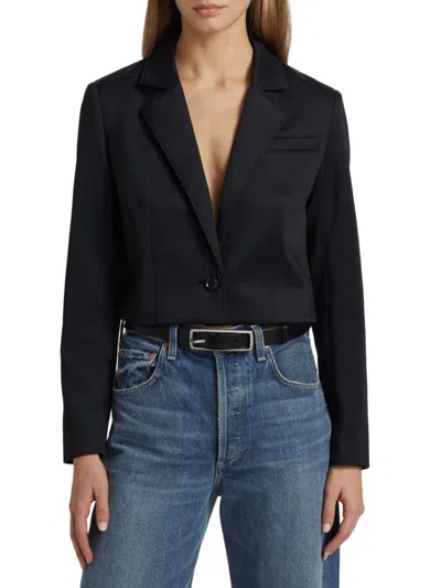 Hudson Women's Cropped Single-button Blazer In Black