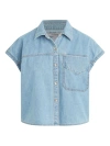 HUDSON WOMEN'S DENIM CAMP SHIRT