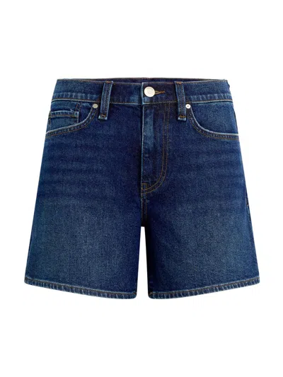Hudson Devon High Rise Boyfriend Shorts In Blue