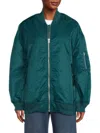 Hudson Women's Drop Shoulder Bomber Jacket In Teal