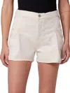 Hudson Women's Eva Pleated Short In Egret In White