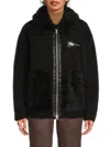 Hudson Women's Faux Shearling Oversized Jacket In Black