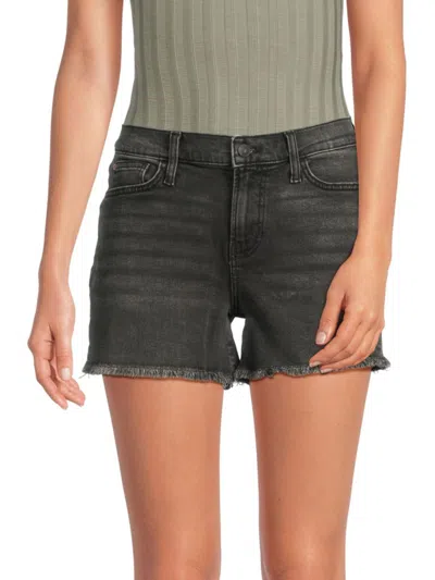 Hudson Women's Gracie Frayed Stretch-denim Shorts