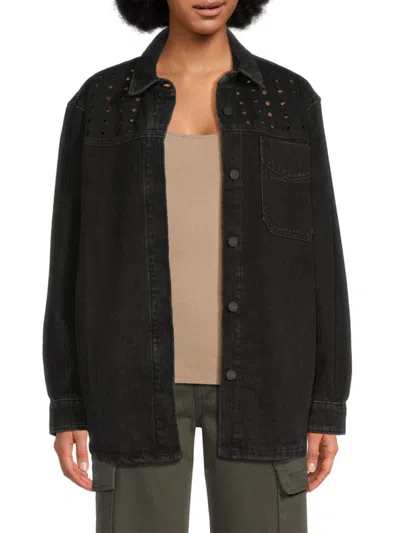 Hudson Women's Grommet Denim Trucker Jacket