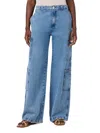 Hudson Women's High Rise Wide Leg Cargo Jeans In Sandlot