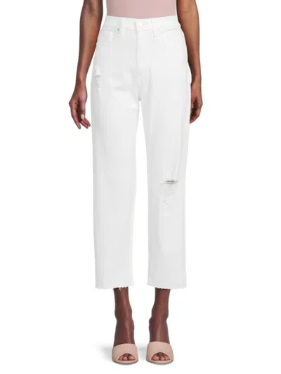 Hudson Women's Jade High Rise Straight Jeans In White