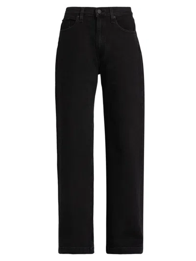 Hudson Women's Jodie High-rise Stretch Wide-leg Jeans In Black