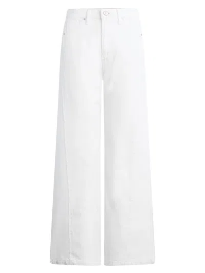 Hudson Women's Jodie Wide-leg Frayed Seam Jeans In White