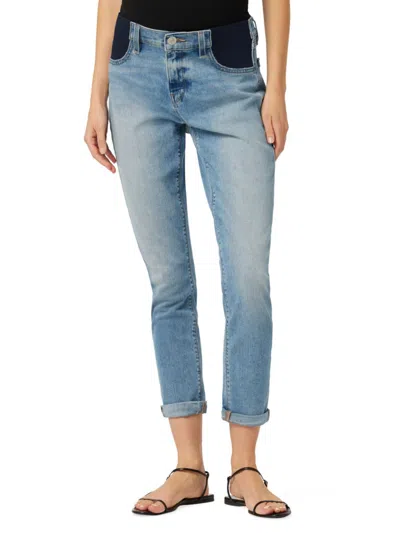 Hudson Jeans Lana Maternity Mid-rise Slim Boyfriend Jean In Blue