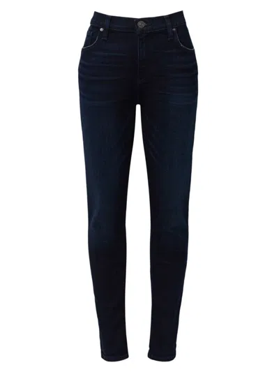 Hudson Women's Lana Mid Rise Boyfriend Skinny Jeans In Blue