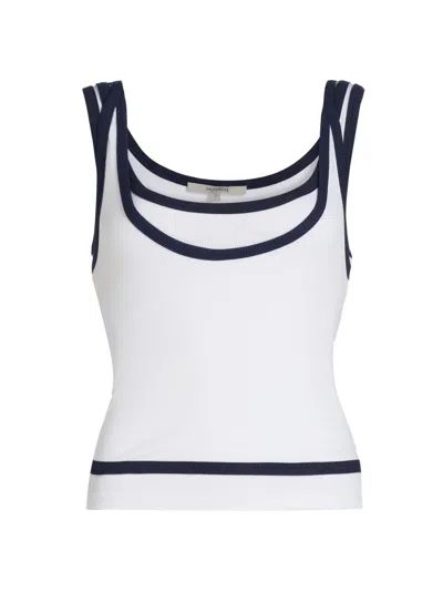 Hudson Jeans Layered Tank Top In White