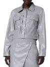 Hudson Lola Shrunken Trucker Jacket In Ultimate Grey