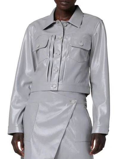 HUDSON WOMEN'S LOLA FAUX LEATHER CROPPED JACKET