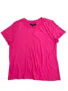 Hudson Women's Modal Cotton Distressed Tshirt In Pink In Pink