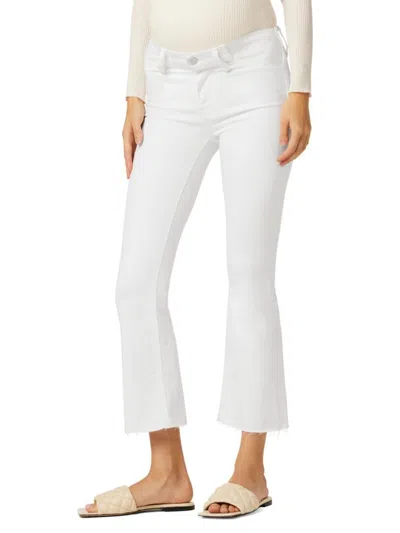 Hudson Babies' Women's Nico Stretch Bootcut Crop Maternity Jeans In White