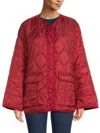 Hudson Jeans Quilted Liner Jacket In Wine