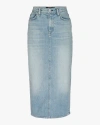 Hudson Jeans Midi Skirt In Blue