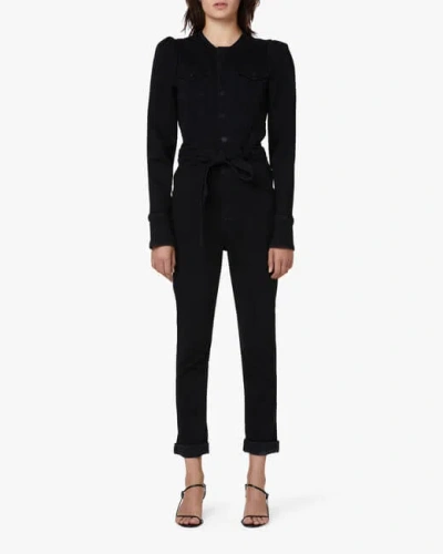 Hudson Women's Puff-sleeve Denim Jumpsuit In Black