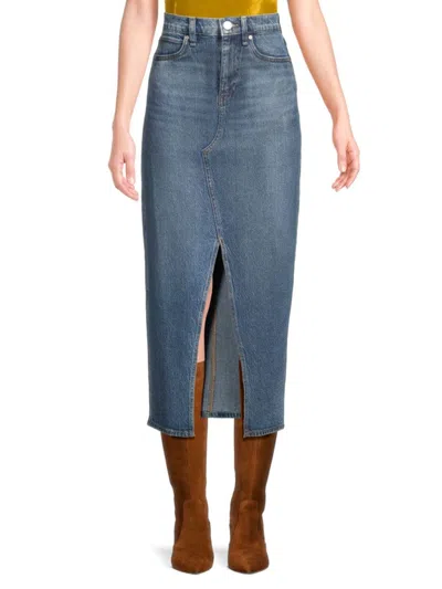 Hudson Women's Reconstructed Denim Midi Skirt