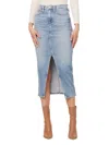 Hudson Reconstructed Denim Midi-skirt In Blue