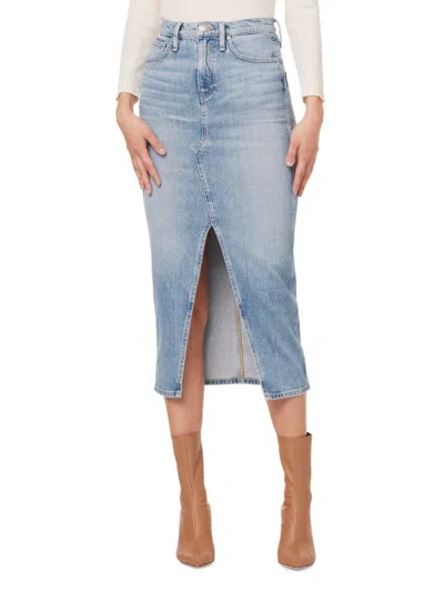 Hudson Women's Reconstructed Denim Midi-skirt In Offshore