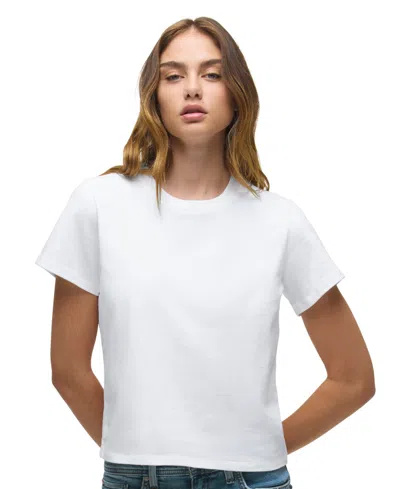Hudson Women's Relaxed Crewneck Cotton T-shirt In White