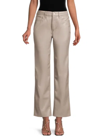 Hudson Babies' Women's Remi High Rise Faux Leather Straight Jeans In Moon Rock