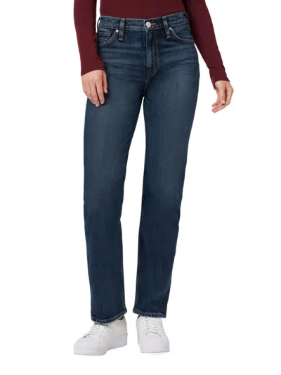 Hudson Remi High-rise Straight Full-length In Terrain In Blue