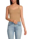 Hudson Jeans Knot Back Sweater Tank In Camel